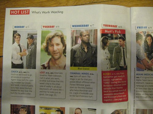  बोन्स in TV Guide