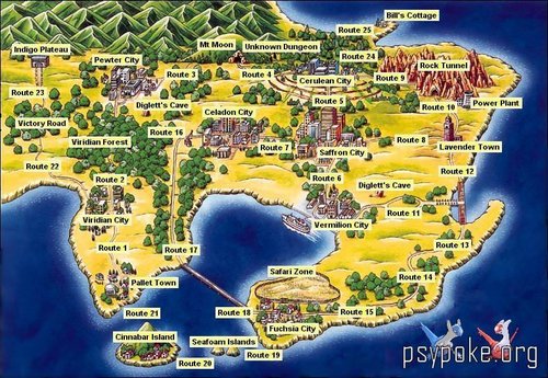  Map of Kanto