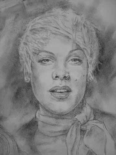  Portrait of P!nk on a canvas