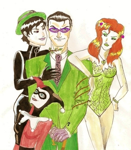  Gotham City Sirens and The Riddler