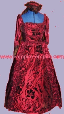  Gothic Red Vampire Dress