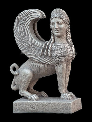  Ancient Greek Sphinx MET Museum Statue Sculpture