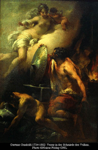  Aphrodite visiting Hephaestus in his smithy