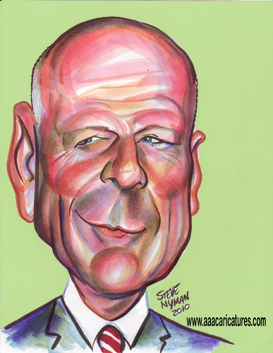 Bruce Willis Caricature Art