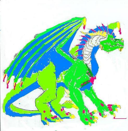 Colored Winged Dragon