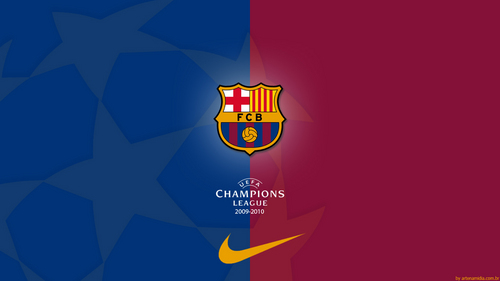  F.C Barcelona - Champions League kertas dinding