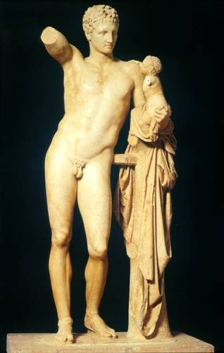  Hermes & Infant Dionysus によって Praxiteles