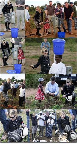  마돈나 visits Malawi