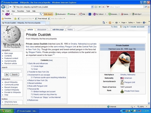  Private's "Wikipedia" Page