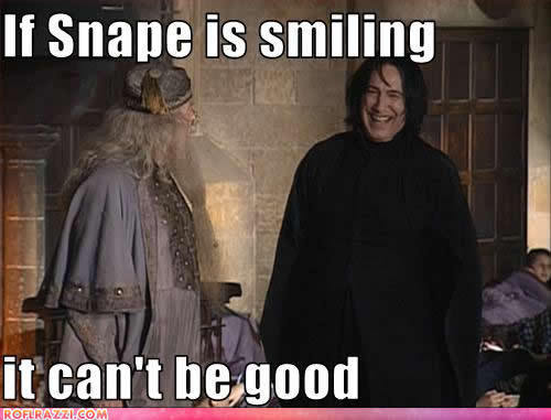 Snape is Smiling