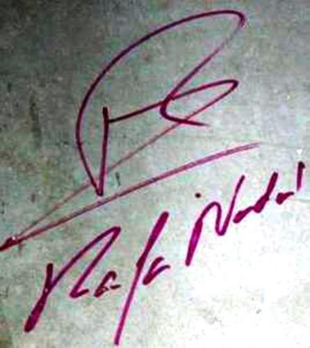  rafa nadal autograph
