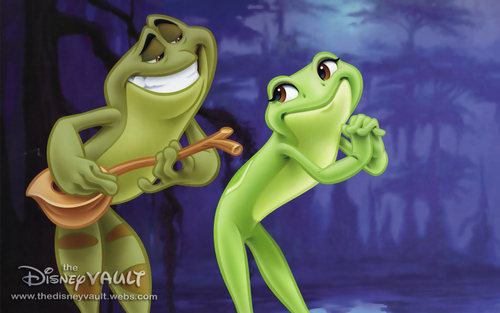 tiana and naveen as frogs