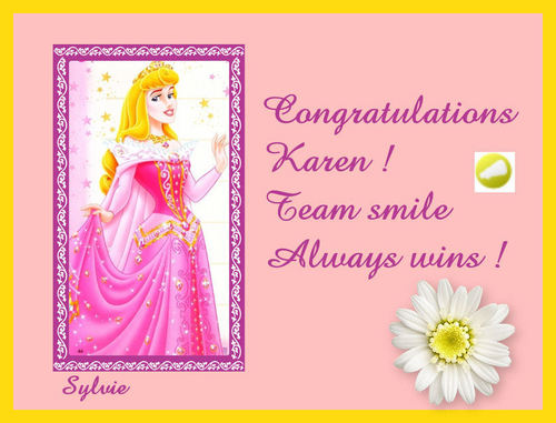  Congratulations Karen !!