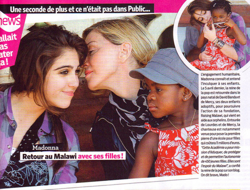  マドンナ in French magazines "BE" and "Public"