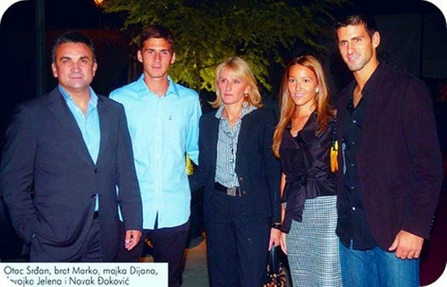  father,brother Marko,mother Dijana,girlfriend Jelena and Novak