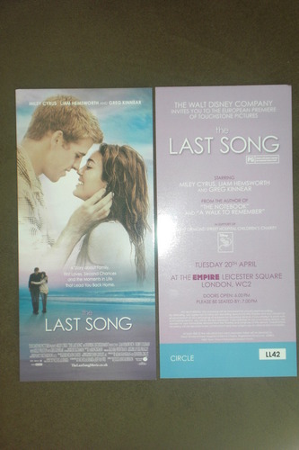  the last song uk movie ticket