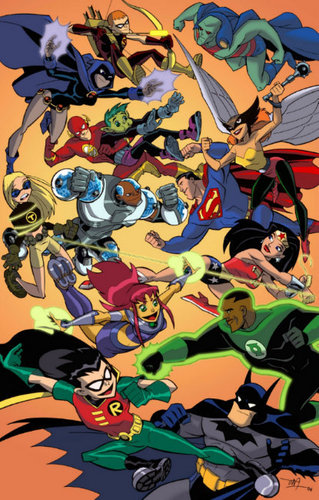  Teen Titans and the Justice League