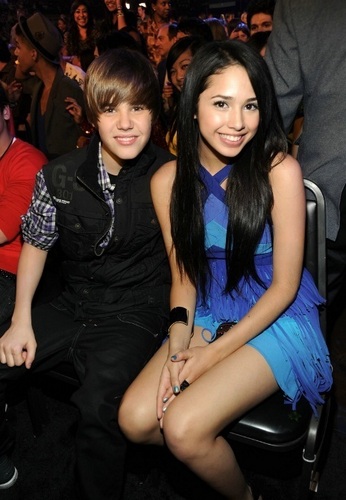 Justin Bieber with Jasmine V at an Awards Show