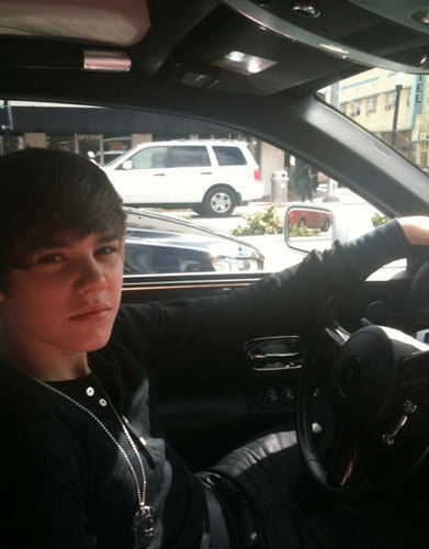  Justin driving a car (RARE)