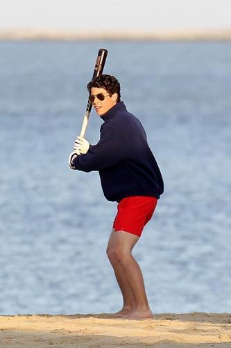  Nick Jonas playing baseball