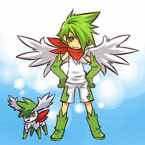  Shaymin and trainer