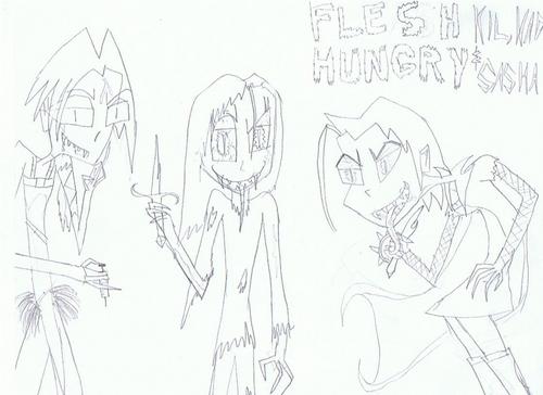 Flesh Hungry Kil, Kad, and Sasha