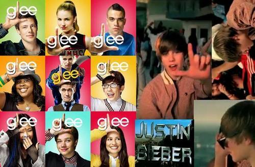  Justin Bieber is 粉丝 of Glee! 哈哈