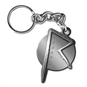  리한나 (R logo) pewter keychain