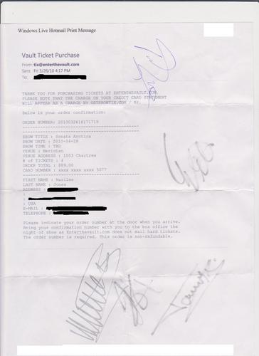 Sonata Arctica Autographs 4/23/2010