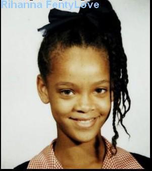  Rihanna when she was yong