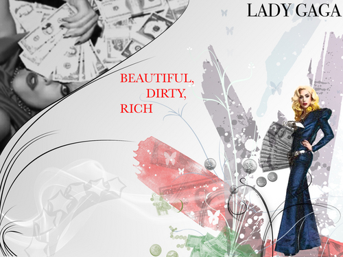  Lady GaGa BEAUTIFUL, DIRTY, RICH achtergrond