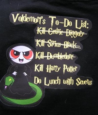  Lol, this made me laugh. Voldemort to 'kill' list.