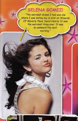  OMG! From magazine. Selena dream about her and David Dating