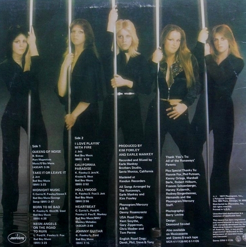  Queens of Noise album - back cover