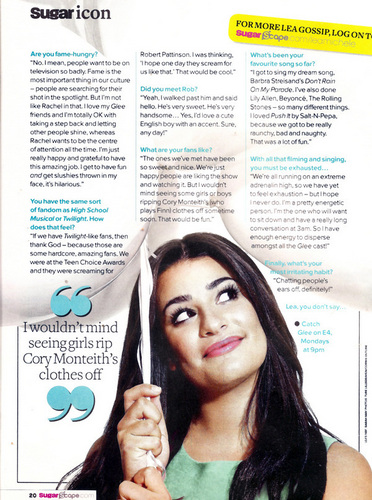  Scans of Lea in June 2010 Sugar Magazine