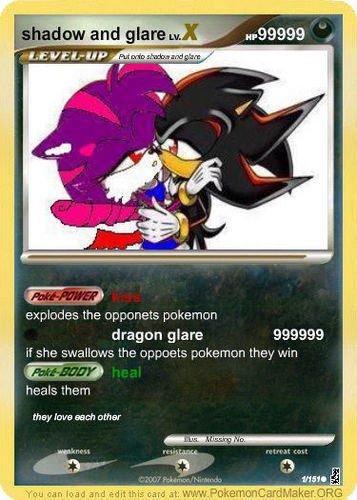  what? me and shadow as pokemon cards!?