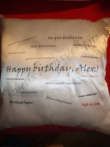  My and my cousin's birthday present for Alex :)