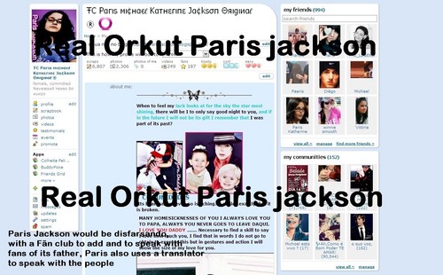  Orkut of real Paris jackson, in original version