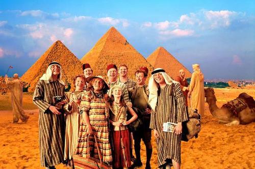  The Weasley's in Egypt; Original and in Colour.