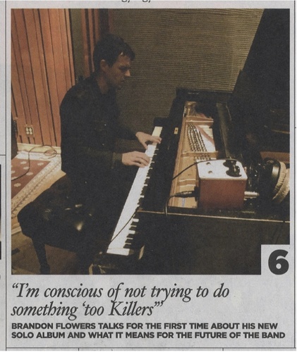  Brandon Flowers speaks with NME about his solo album (CLICK TO ENLARGE)
