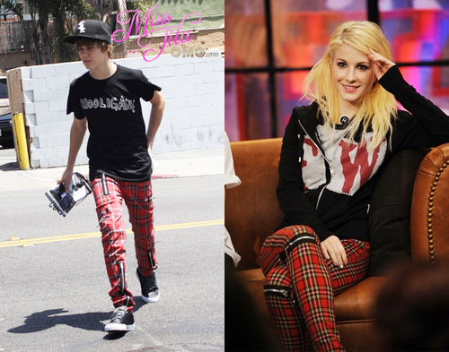  Hayley & Justin have the same pants?