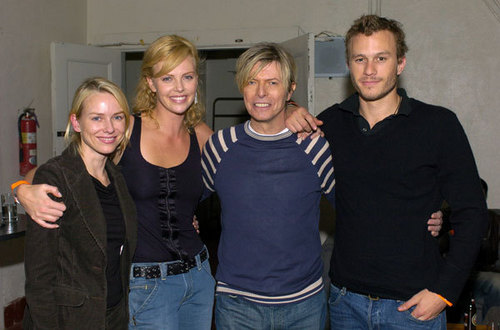  Heath Ledger with David Bowie, Charlize Theron, and Naomi Watts