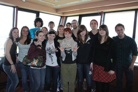 Paramore with fans