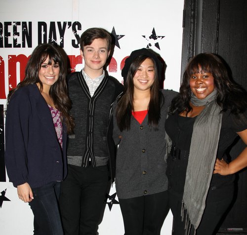  CAST OF "GLEE" VISITS "AMERICAN IDIOT" ON BROADWAY - MAY 18, 2010