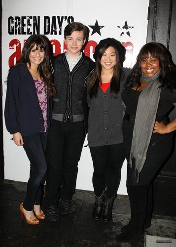  CAST OF "GLEE" VISITS "AMERICAN IDIOT" ON BROADWAY - MAY 18, 2010