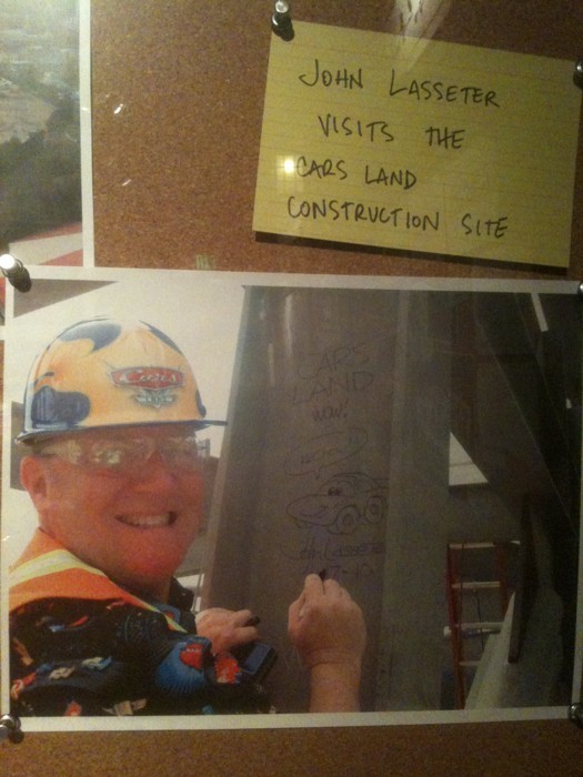  John Lasseter @ Carsland Construction Site, Disneyland resort