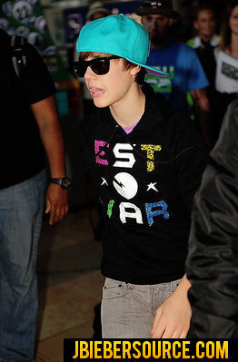  Justin Arriving at Liverpool John Lennon Airport