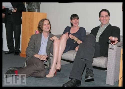  Matthew Gray Gubler with Paget Brewster and Thomas Gibson