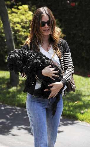  Rachel out with her dog in LA
