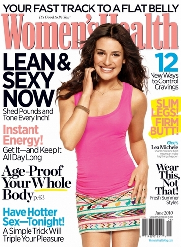  Lea Michele covers Women's Health magazine